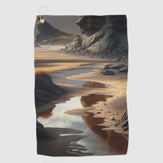 Sunset Shore Golfhanddoek (Voorkant)
