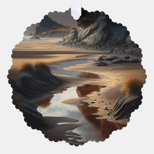 Sunset Shore Ornament Kaart (Voorkant)