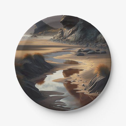 Sunset Shore Papieren Bordje (Voorkant)