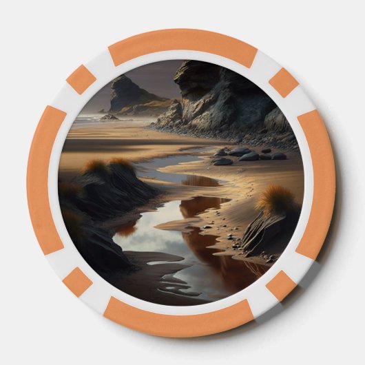 Sunset Shore Poker Chips (Achterkant)
