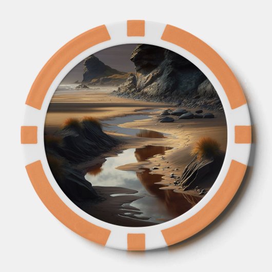 Sunset Shore Poker Chips (Voorkant)