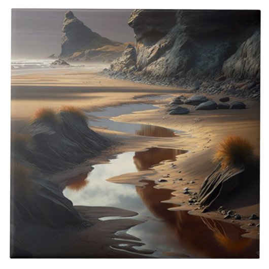 Sunset Shore Tegeltje (Voorkant)