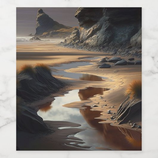 Sunset Shore Wijn Etiket (Enkel label)