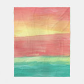 Sunset Shores Abstracte Art Fleece Deken (Voorkant)