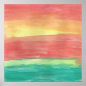 Sunset Shores Abstracte Art Poster (Voorkant)