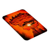 Sunset Silhouette Art Magnet - Schilderen Magneet (Rechterzijde)