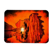 Sunset Silhouette Art Magnet - Schilderen Magneet (Horizontaal)
