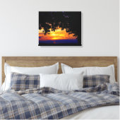 Sunset Silhouette Canvas Afdruk (Insitu (Slaapkamer))