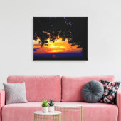 Sunset Silhouette Canvas Afdruk (Insitu (Woonkamer))