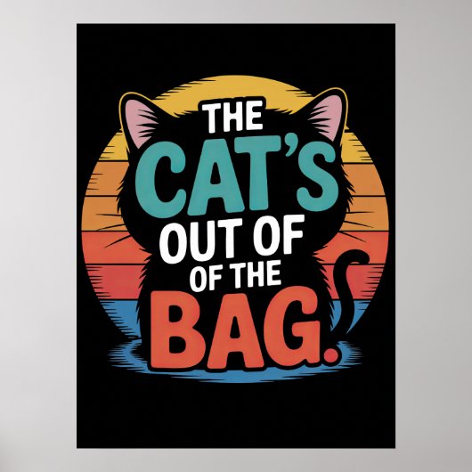 Sunset Silhouette Feline Secret Poster (Voorkant)