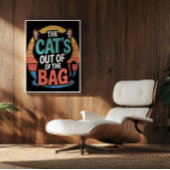 Sunset Silhouette Feline Secret Poster