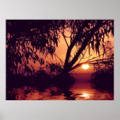 Sunset Silhouette Habitat Poster (Voorkant)