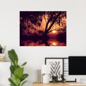 Sunset Silhouette Habitat Poster (Thuiskantoor)