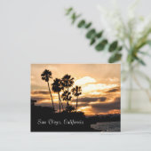 Sunset Silhouette in San Diego Briefkaart (Staand voorkant)