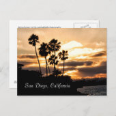Sunset Silhouette in San Diego Briefkaart (Voorkant / Achterkant)