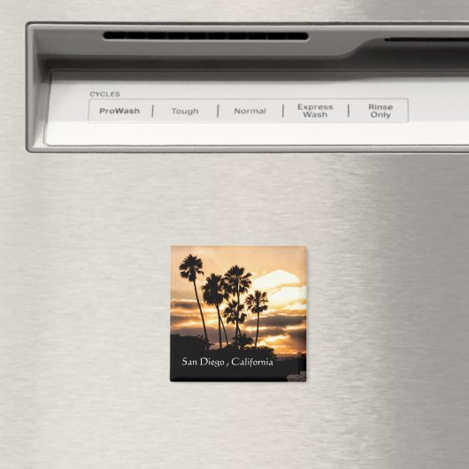 Sunset Silhouette in San Diego Magneet (Insitu (Vaatwasser))