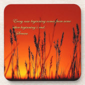 Sunset Silhouette-Inspirerend Bier Onderzetter (Voorkant)