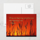 Sunset Silhouette Inspirerend Briefkaart (Voorkant / Achterkant)