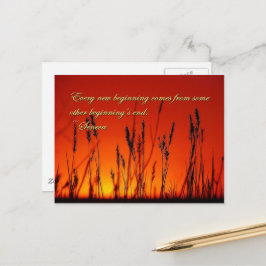 Sunset Silhouette Inspirerend Briefkaart