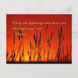 Sunset Silhouette Inspirerend Briefkaart