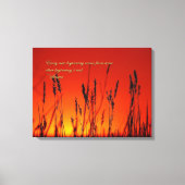 Sunset Silhouette Inspirerend Canvas Afdruk (Voorkant)