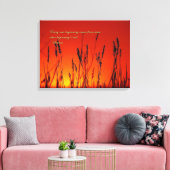 Sunset Silhouette Inspirerend Canvas Afdruk (Insitu (Woonkamer))