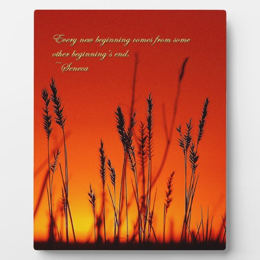 Sunset Silhouette Inspirerend Fotoplaat (Voorkant)