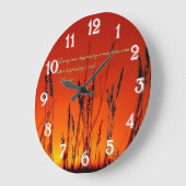 Sunset Silhouette Inspirerend Grote Klok (Hoek)