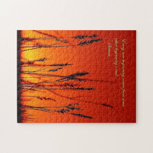 Sunset Silhouette Inspirerend Legpuzzel (Horizontaal)