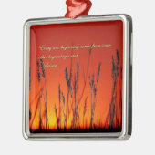 Sunset Silhouette-Inspirerend Metalen Ornament (Links)