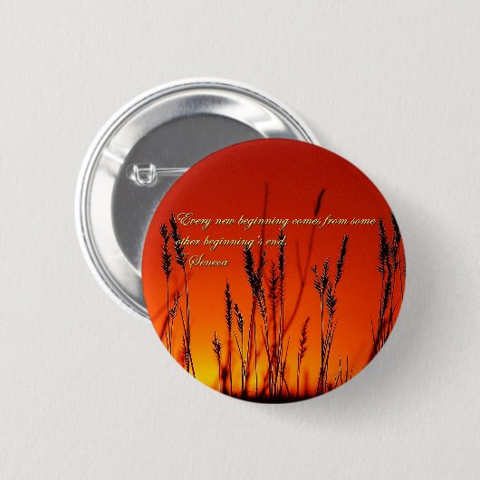 Sunset Silhouette-Inspirerend Ronde Button 5,7 Cm (Voorkant /achterkant)