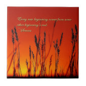 Sunset Silhouette-Inspirerend Tegeltje (Voorkant)