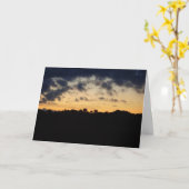 Sunset Silhouette Landschap Kaart (Gele Bloem)