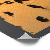 Sunset Silhouette of Birds Poster (Hoek)