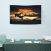 Sunset Silhouette of Girl op Swing Spandoek (Beurs)