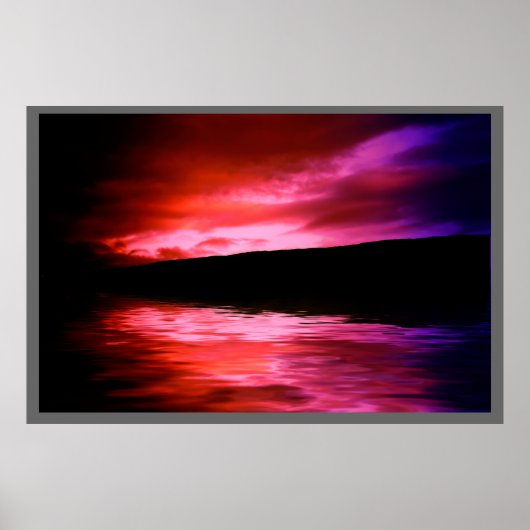 Sunset Silhouette Poster (Voorkant)