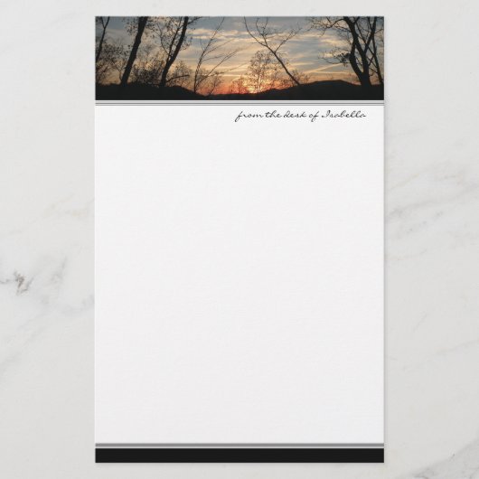 Sunset Silhouette Stationery Briefpapier (Voorkant)