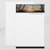 Sunset Silhouette Stationery Briefpapier (Voorkant / Achterkant)