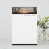 Sunset Silhouette Stationery Briefpapier (Staand voorkant)