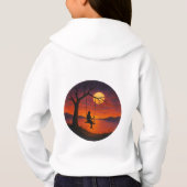Sunset Silhouette Swing Art Kids’ Hoodie (Achterkant)
