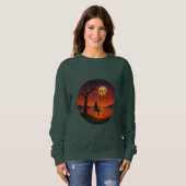 Sunset Silhouette Swing Art Women’s Sweatshirt (Voorkant volledig)