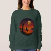 Sunset Silhouette Swing Art Women’s Sweatshirt (Voorkant)