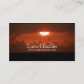 Sunset Silhouette VISITEKAARTJE (Achterkant)