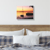 Sunset Silhouette Wrapped Canvas (Insitu (Slaapkamer))