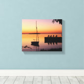 Sunset Silhouette Wrapped Canvas Afdruk (Insitu (Houten vloer))