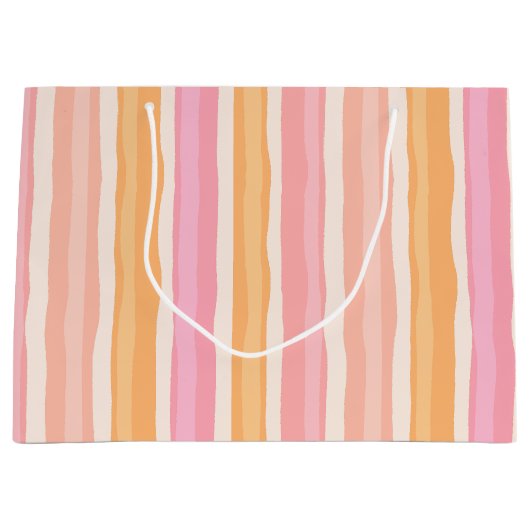 Sunset sinaasappel Gift Bag Groot Cadeauzakje (Voorkant)