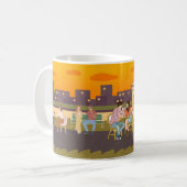 Sunset Sips Café – Urban Chill Mok (Voorkant links)