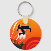 Sunset Skateboarder Sleutelhanger (Voorkant)