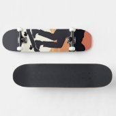 Sunset Skater Silhouette - Minimal Schaats Art Persoonlijk Skateboard (Horizontaal)