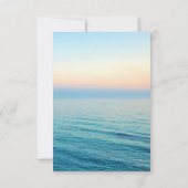 Sunset Skies Beach Ocean Wedding RSVP (Achterkant)